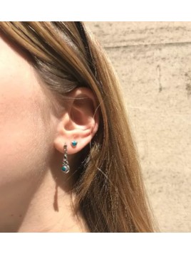 Boucles d’oreilles turquoise et argent