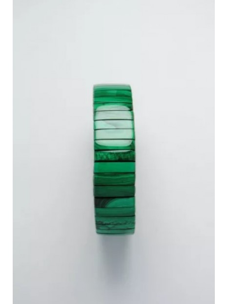 Bracelet extensible malachite 1,5 cm