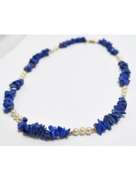Collier de perles lapis lazuli