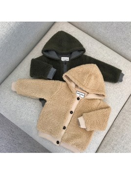 Plush baby coat