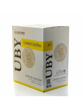 6 bouteilles de Domaine UBY Colombard-Sauvignon n°3 2019