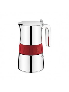 Italian Coffee Pot BRA Elegance Red (10 Cups)