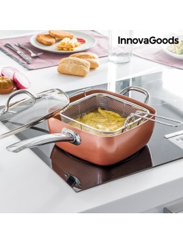 InnovaGoods All-Purpose Copper Pan Set 5 in 1 (4 Pieces)