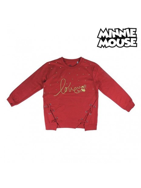 Sweat-shirt à capuche fille Minnie Mouse Rouge