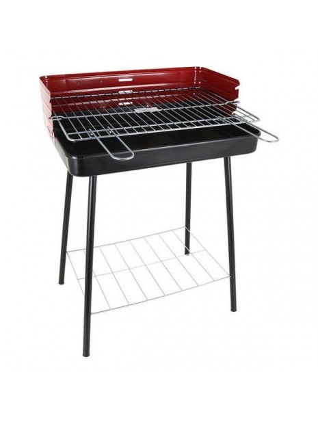 Charcoal Barbecue with Stand Algon Black Red (52 X 37 x 71,5 cm)